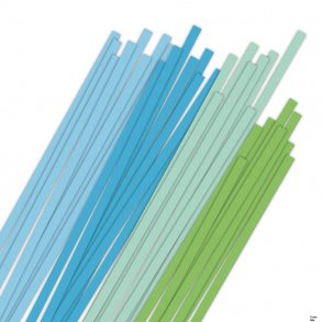  5 mm Quilling Strimler - Mix Pack 160 stk - Green/Turquis