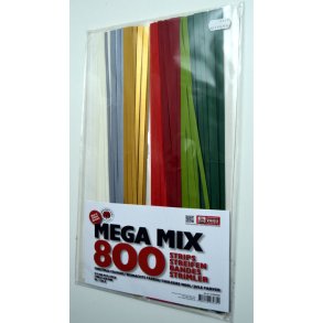  5 mm Quilling Strimler - Mega Mix 800 stk. - Julefarver