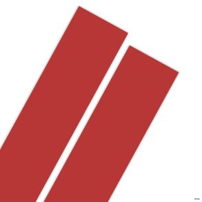 50 mm Stjernestrimler - 8 stk. - Red - Rde