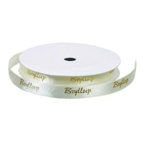 9 mm Satinbnd i creme med 