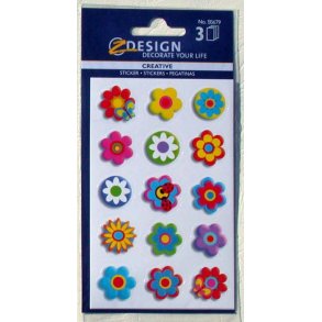 Stickers - Blandede blomster