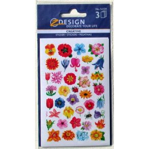 Stickers - Blandede blomster