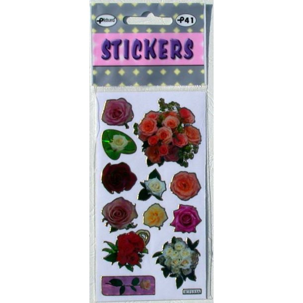 Stickers - Blandede roser