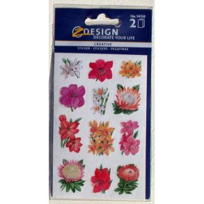 Stickers - Blandede blomster