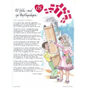 Tillykke med bryllupsdagen ''fra brud og brudgom''