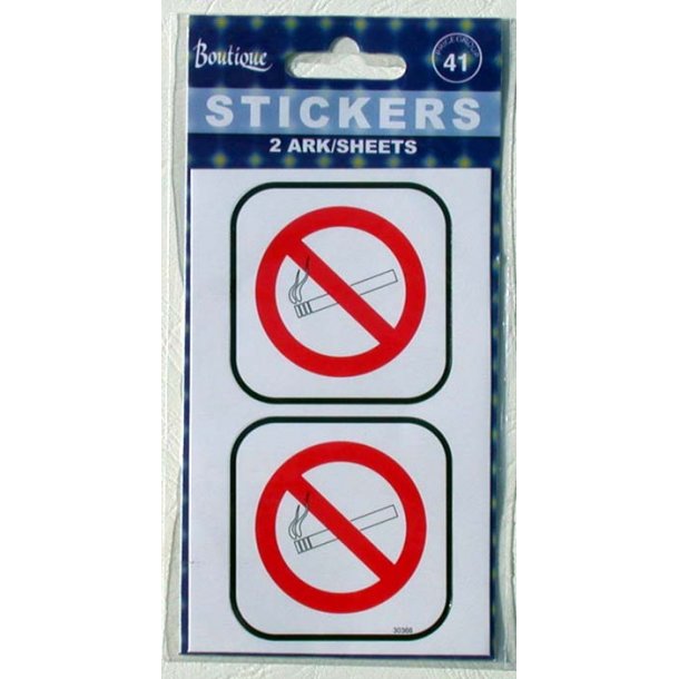Stickers - Rygning forbudt