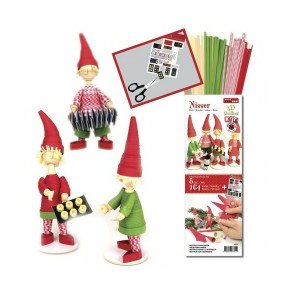 Quilling 3D Nisser Kit Gigant - Kit til 4 nisser