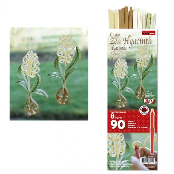 Quilling Kit - Zen Hyacint Creme til pske