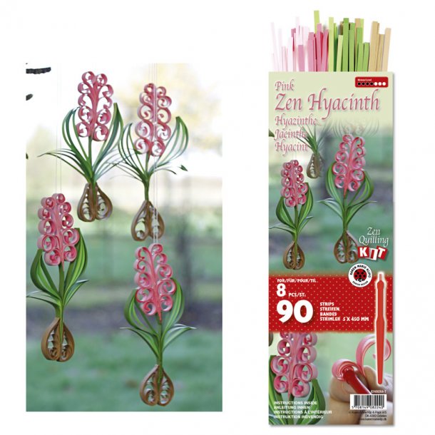 Quilling Kit - Zen Hyacint Pink til pske