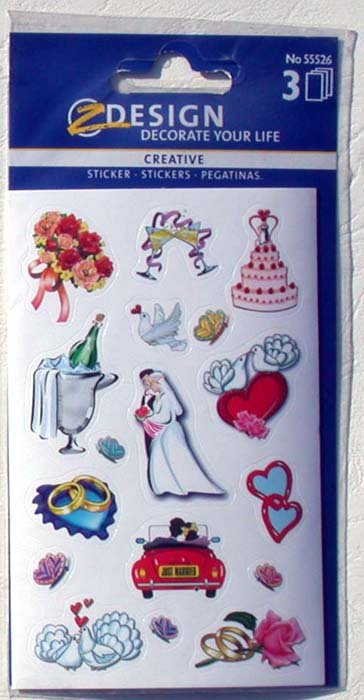 Stickers med brudeting - Stickers / oblater til bryllup - HolstedHus