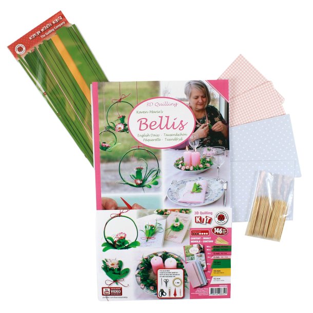 Quilling - Mix Pakke - Bellis / Tusindfryd - 3D Quilling Kit