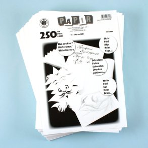 Papir A4 - 250 ark - Natur Hvid med struktur