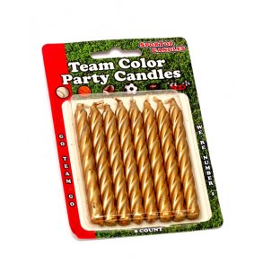 Lys party - guld belagt - 8 stk.