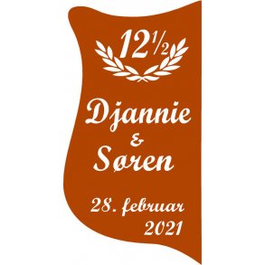 12 r - Skjold til kobberbryllup - Fix og frdig