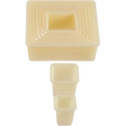 Udstikker St - Nylon - hrdt materiale - skre st 9 dele firkantede