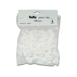 Prvepose Clips - Hvide -100 stk.