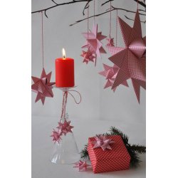  3 mm Quilling Strimler - 100 stk. - Red Checkert - Hvid med rde tern