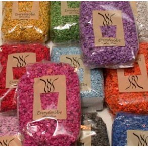 Dekorations grus og glas