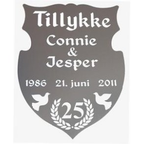 Skjolde til æresport ved Sølvbryllup