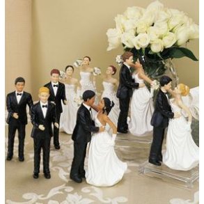 Bryllupsfigurer mix hud og hårfarve